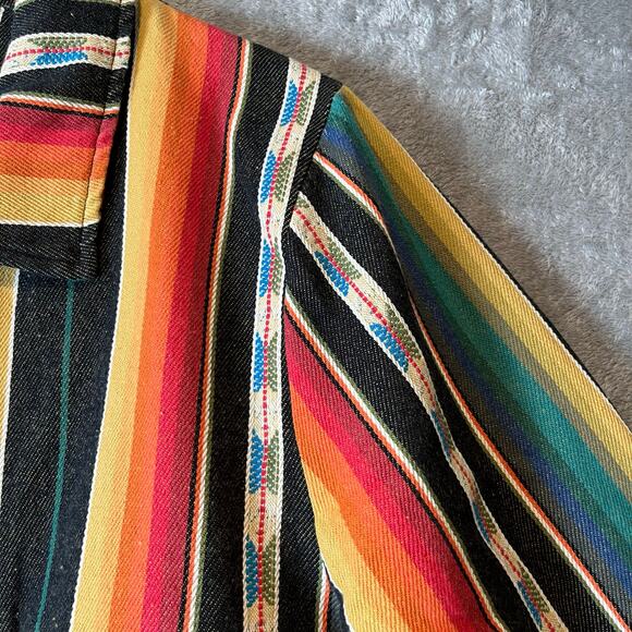 Outback Trading Company Sz‎ L Maddox Southwest Serape Cotton Zip Snap Jacket - Picture 5 of 9